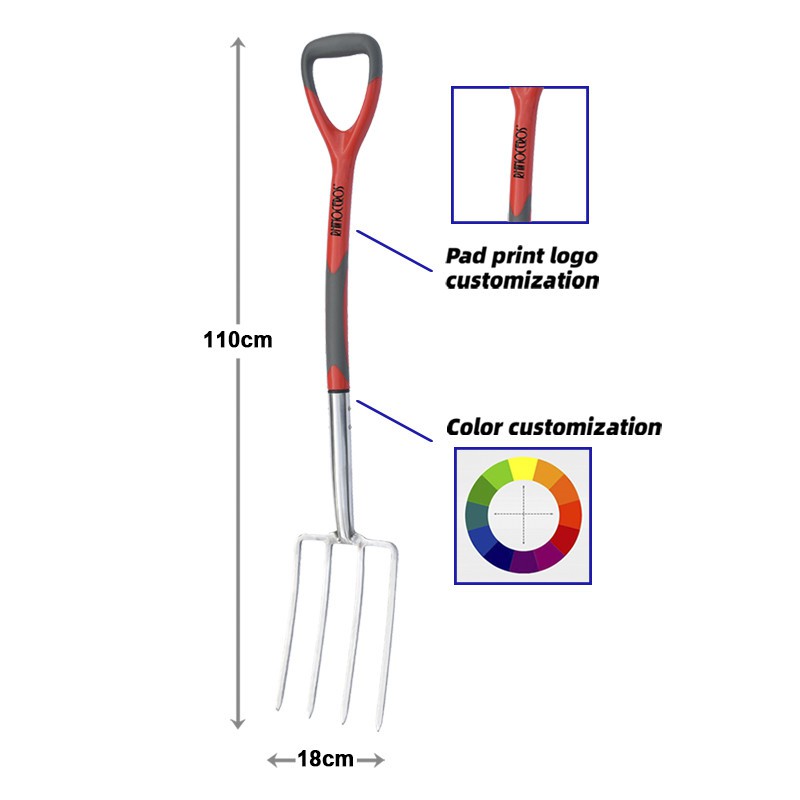 Stainless steel digging fork